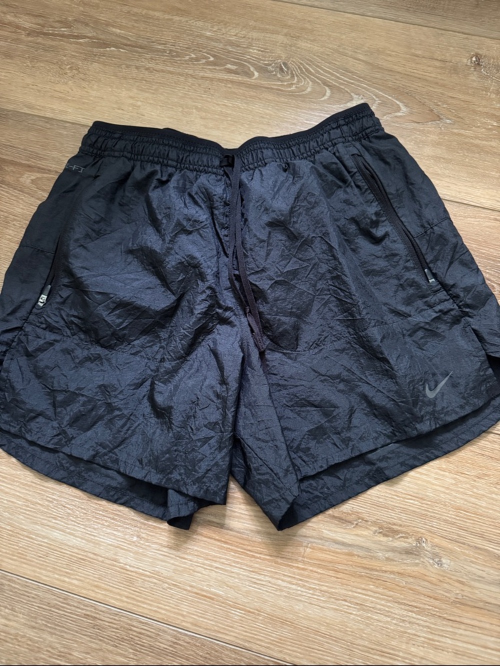 Nike Women’s Black Athletic Workout Shorts with Zipper Pockets